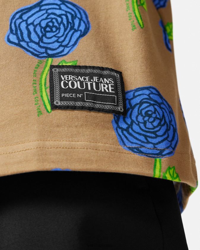 رجال تي شيرت الورود Versace بني 0FVD2J2371 ملابس
