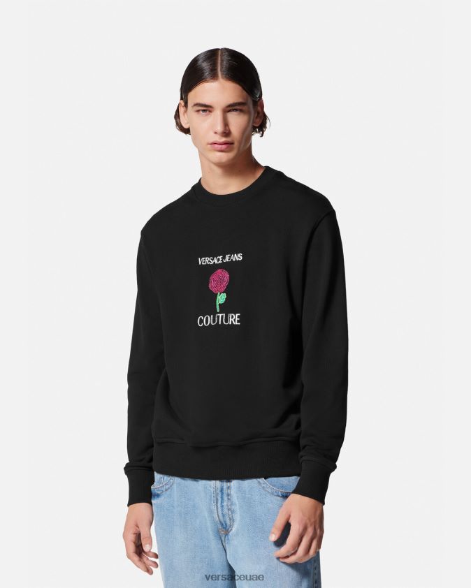 رجال البلوز شعار الورود Versace أسود 0FVD2J2379 ملابس