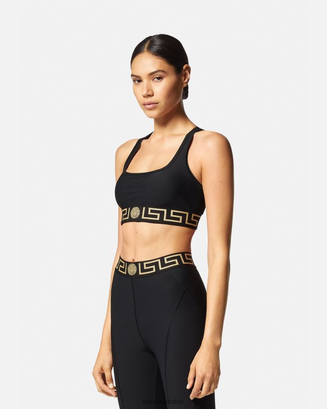 نحيف حمالة صدر رياضية للجيم على الحدود اليونانية Versace أسود 0FVD2J237 ملابس