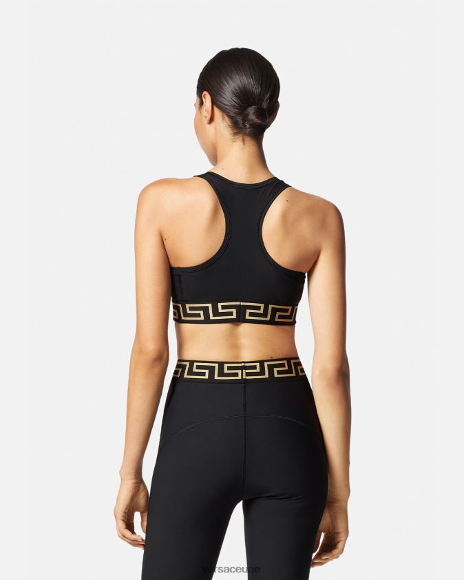 نحيف حمالة صدر رياضية للجيم على الحدود اليونانية Versace أسود 0FVD2J237 ملابس