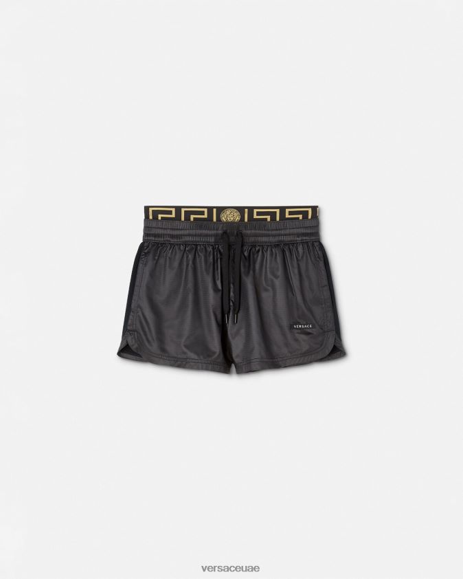 نحيف السراويل الرياضية الحدود اليونانية Versace أسود 0FVD2J238 ملابس