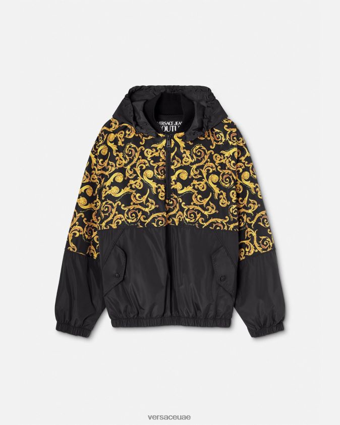 رجال رسم الأزياء الراقية سترة مقنعين Versace الذهب الأسود 0FVD2J2380 ملابس
