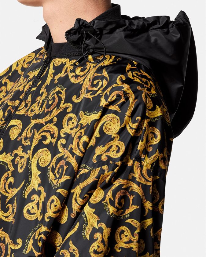 رجال رسم الأزياء الراقية سترة مقنعين Versace الذهب الأسود 0FVD2J2380 ملابس
