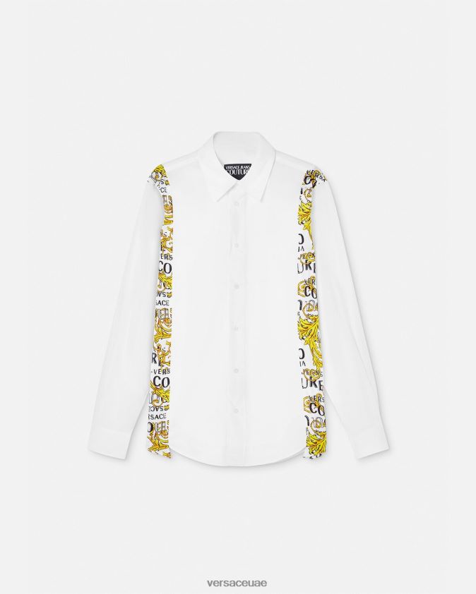 رجال قميص كوتور الشعار Versace أبيض 0FVD2J2399 ملابس