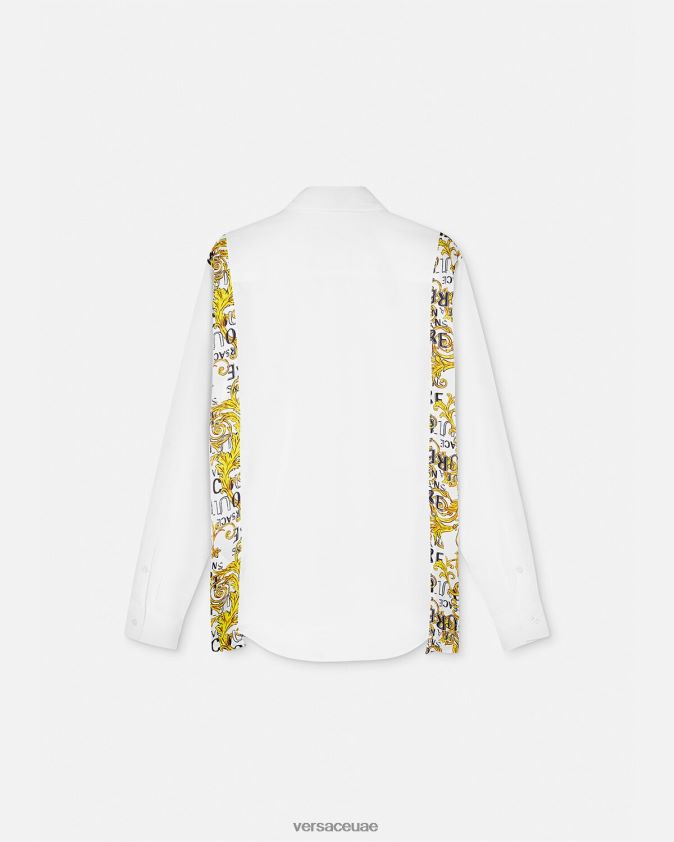 رجال قميص كوتور الشعار Versace أبيض 0FVD2J2399 ملابس