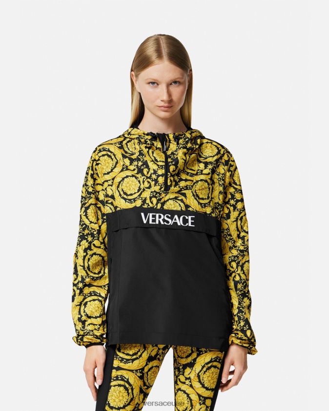 نحيف سترة واقية من الرياح باروكو Versace أسود 0FVD2J239 ملابس