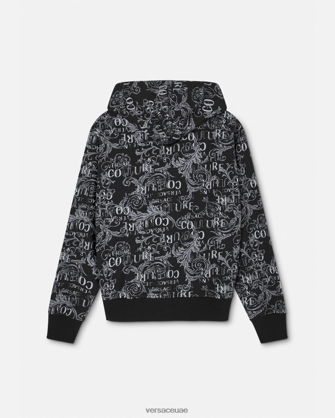 رجال هوديي بسحاب وشعار الماركة Versace أسود 0FVD2J2405 ملابس