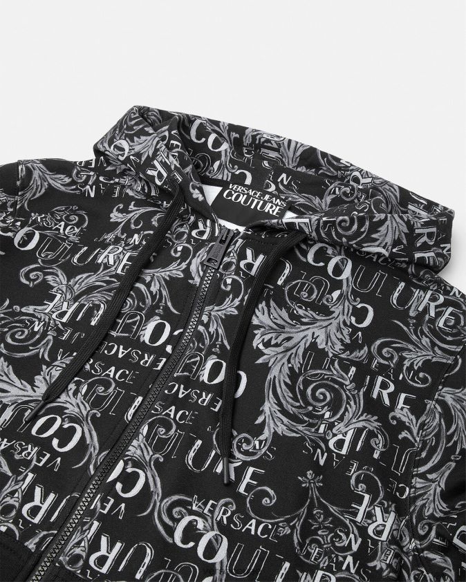 رجال هوديي بسحاب وشعار الماركة Versace أسود 0FVD2J2405 ملابس