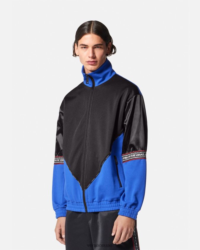 رجال سويت شيرت بشعار الماركة Versace أسود 0FVD2J2409 ملابس