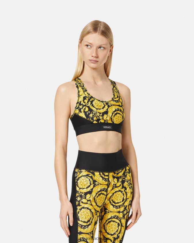 نحيف حمالة صدر رياضية باروكو Versace أسود 0FVD2J240 ملابس
