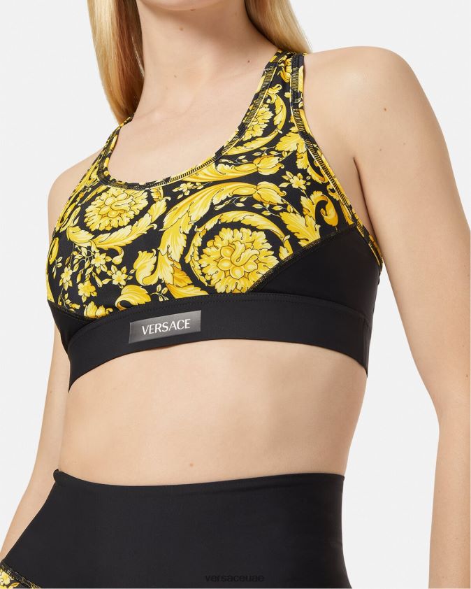 نحيف حمالة صدر رياضية باروكو Versace أسود 0FVD2J240 ملابس