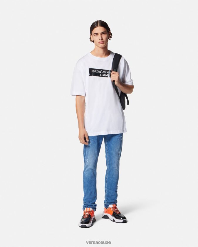 رجال الجينز الضيق Versace أزرق 0FVD2J2419 ملابس