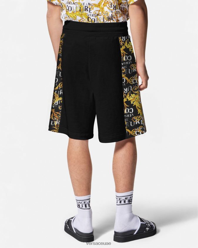رجال شورت عرق بشعار الماركة Versace الذهب الأسود 0FVD2J2422 ملابس