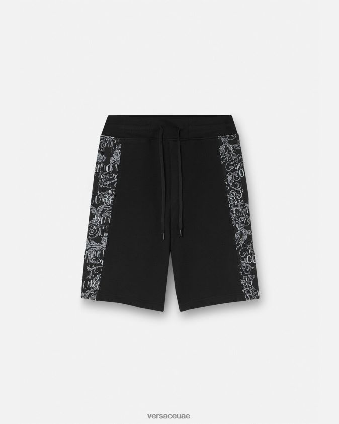 رجال شورت عرق بشعار الماركة Versace أسود 0FVD2J2423 ملابس