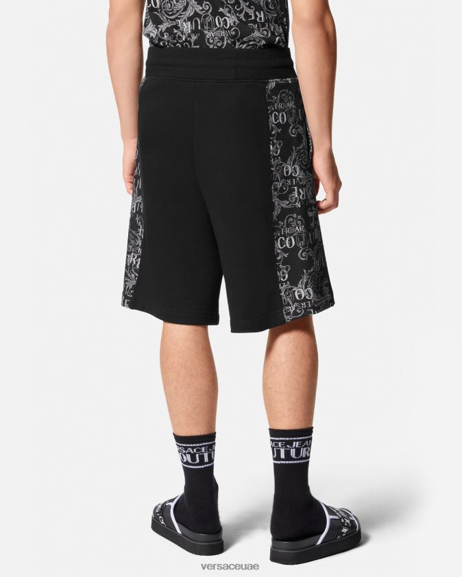 رجال شورت عرق بشعار الماركة Versace أسود 0FVD2J2423 ملابس