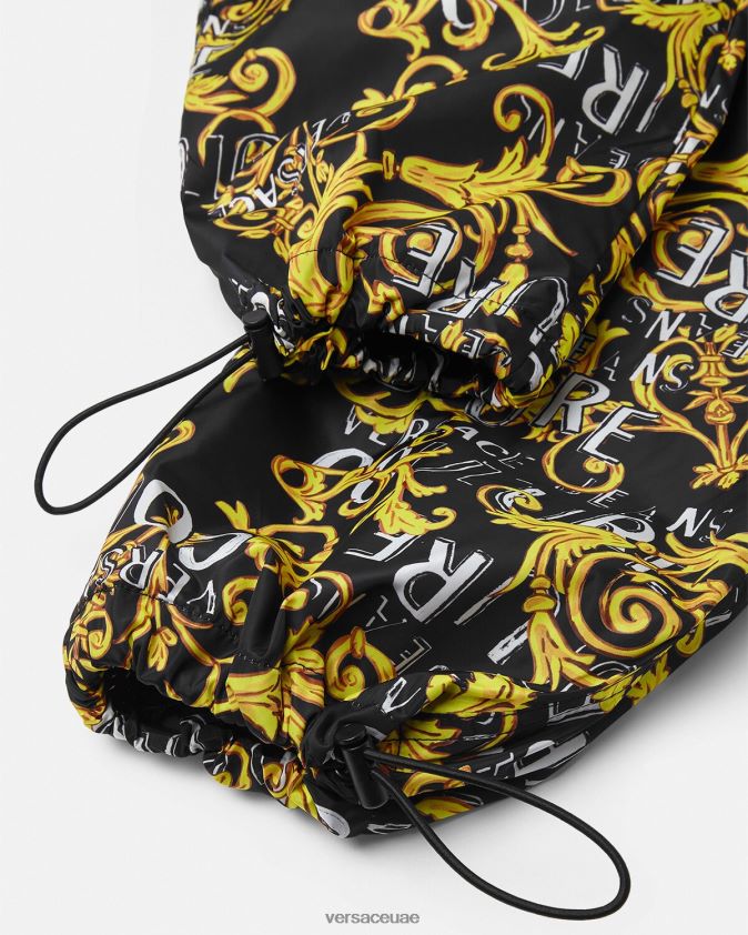 رجال بنطال برباط بشعار الماركة Versace الذهب الأسود 0FVD2J2430 ملابس