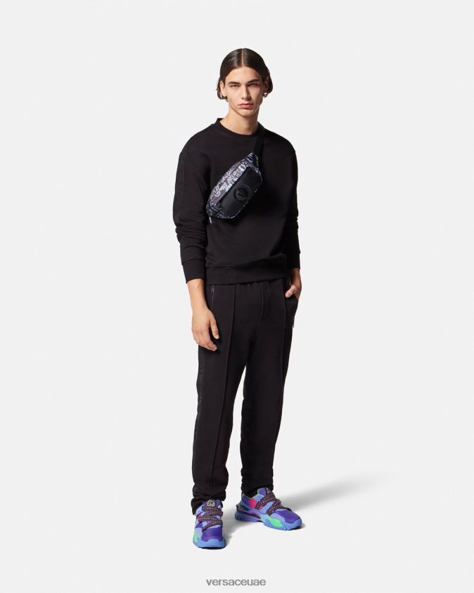 رجال بنطال رياضي بشعار Versace أسود 0FVD2J2433 ملابس