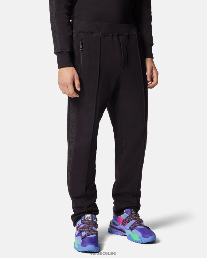 رجال بنطال رياضي بشعار Versace أسود 0FVD2J2433 ملابس