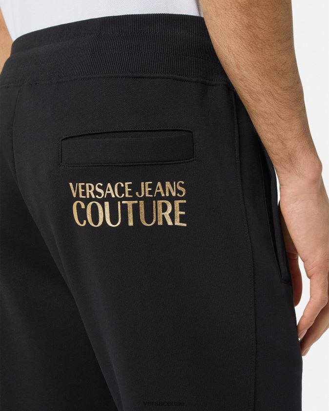 رجال بنطال رياضي بشعار Versace الذهب الأسود 0FVD2J2437 ملابس