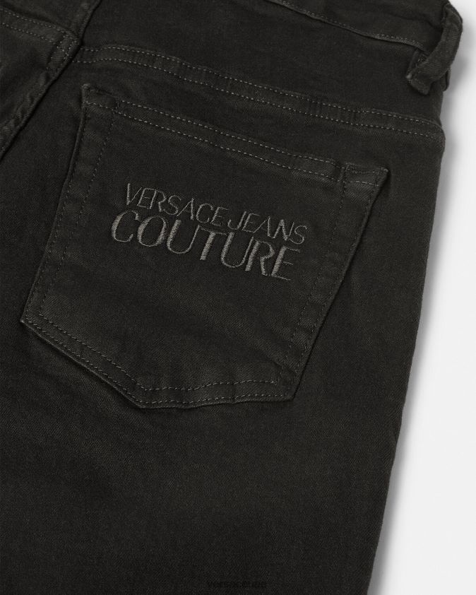 رجال جينز الشعار Versace أسود 0FVD2J2439 ملابس