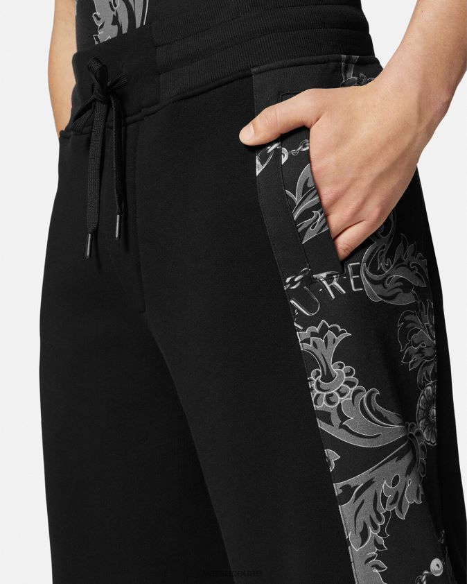 رجال شورت عرق سلسلة الأزياء الراقية Versace أسود 0FVD2J2441 ملابس