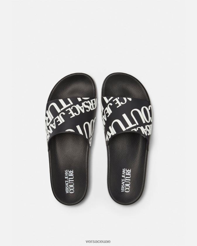 رجال شرائح الشعار Versace أسود 0FVD2J2448 حذاء