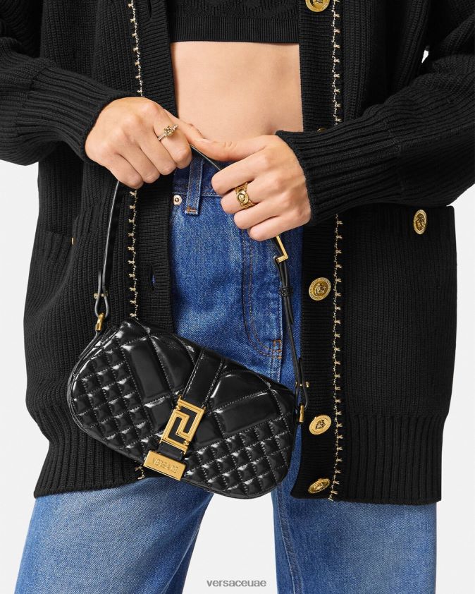 نحيف حقيبة كتف صغيرة من جريكا جوديس Versace أسود 0FVD2J244 أكياس