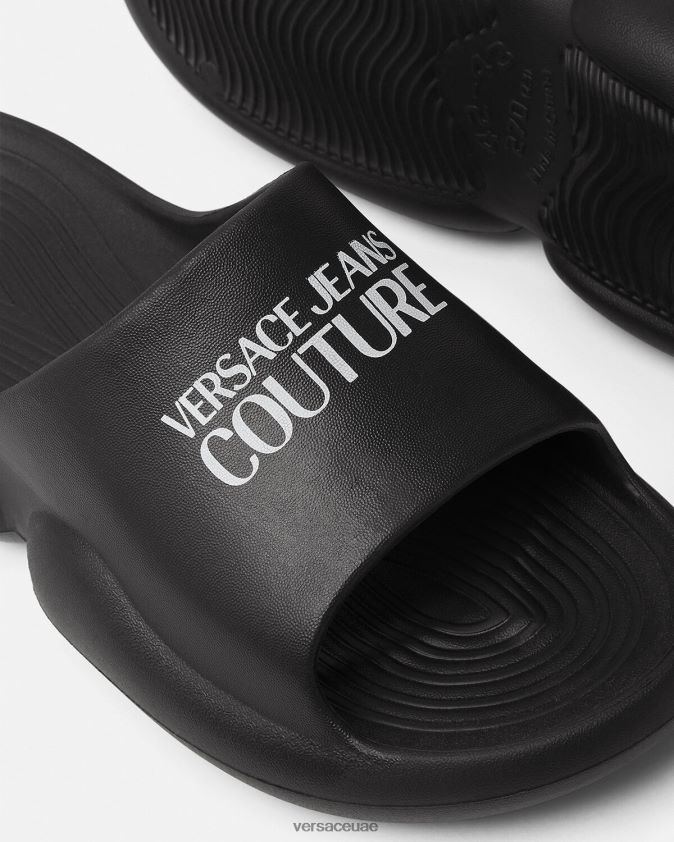 رجال شرائح شعار تاجو Versace أسود 0FVD2J2451 حذاء