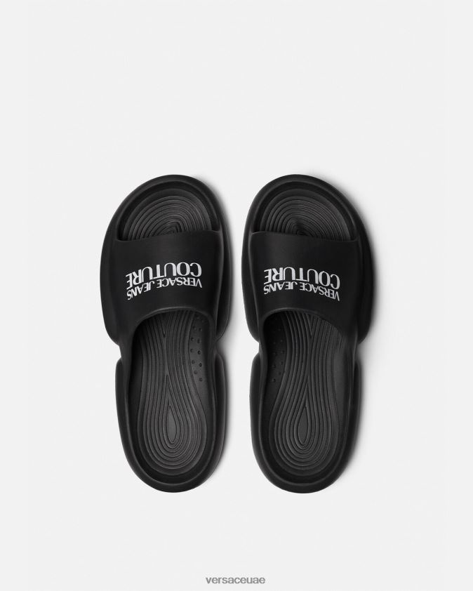رجال شرائح شعار تاجو Versace أسود 0FVD2J2451 حذاء