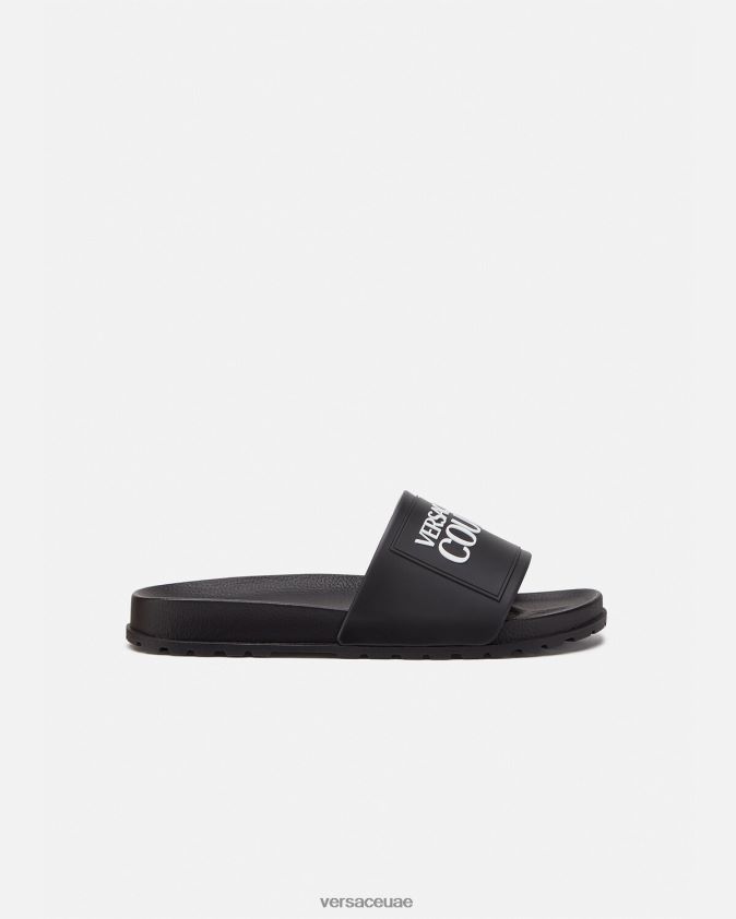 رجال شرائح مطاطية تحمل الشعار Versace أسود 0FVD2J2468 حذاء