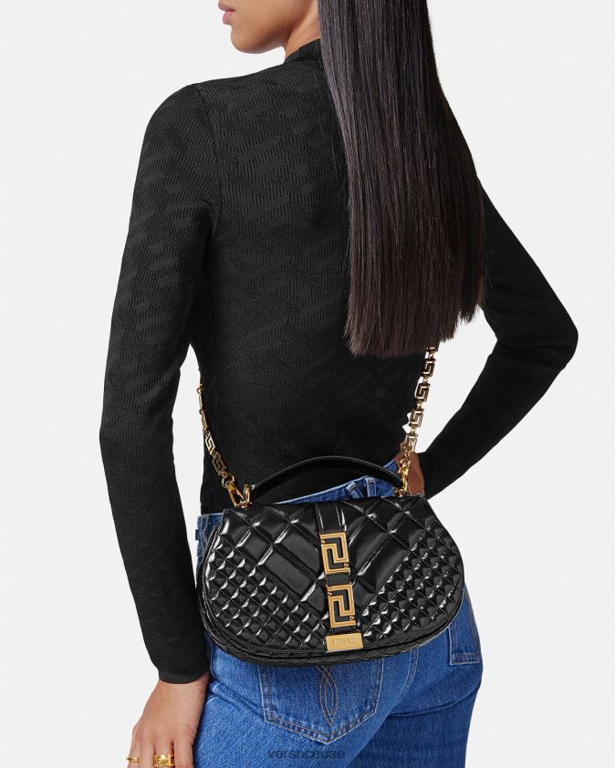 نحيف حقيبة كتف يونانية آلهة Versace أسود 0FVD2J246 أكياس