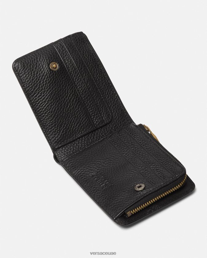 رجال محفظة ثنائية الطي بشعار الماركة Versace أسود 0FVD2J2474 مُكَمِّلات