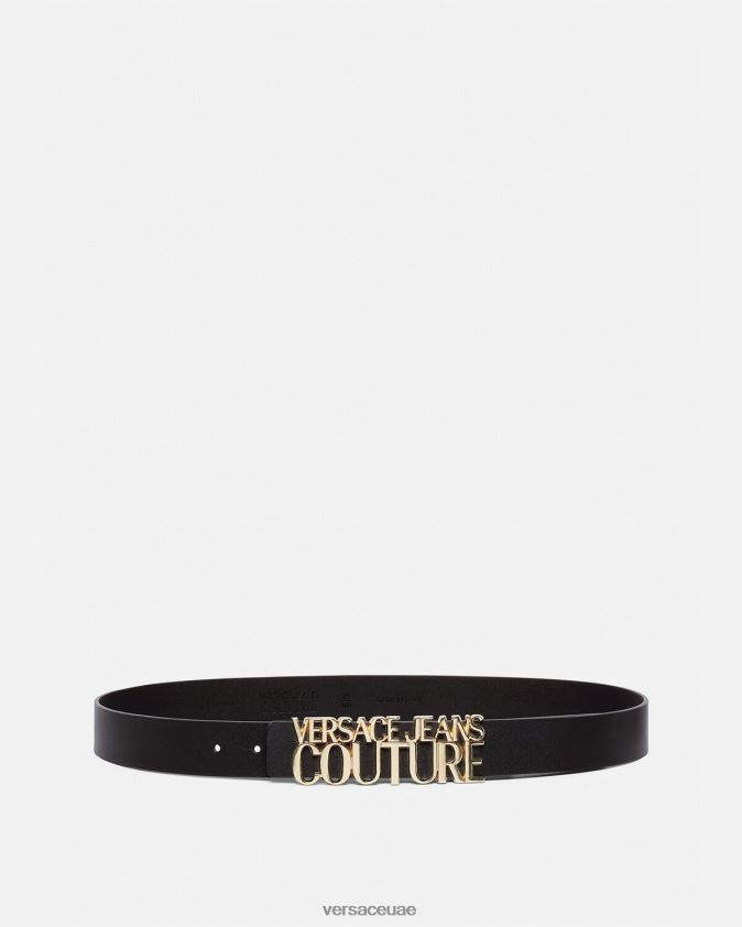 رجال حزام شعار الحروف Versace الذهب الأسود 0FVD2J2477 مُكَمِّلات