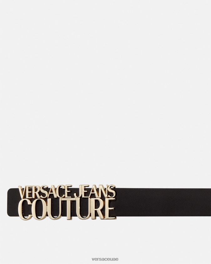 رجال حزام شعار الحروف Versace الذهب الأسود 0FVD2J2477 مُكَمِّلات
