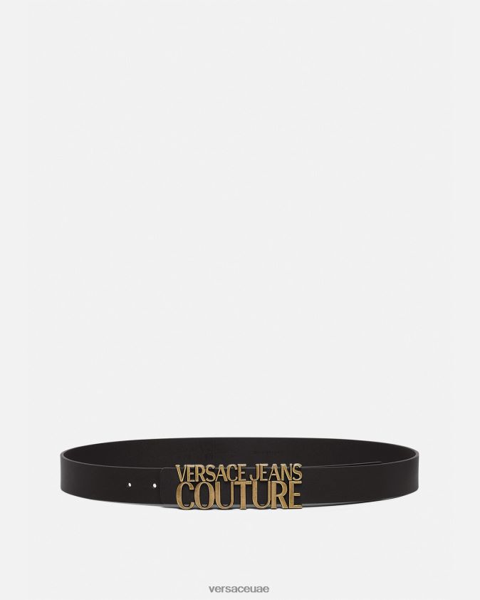 رجال حزام شعار الحروف Versace الذهب الأسود 0FVD2J2478 مُكَمِّلات