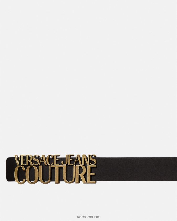 رجال حزام شعار الحروف Versace الذهب الأسود 0FVD2J2478 مُكَمِّلات