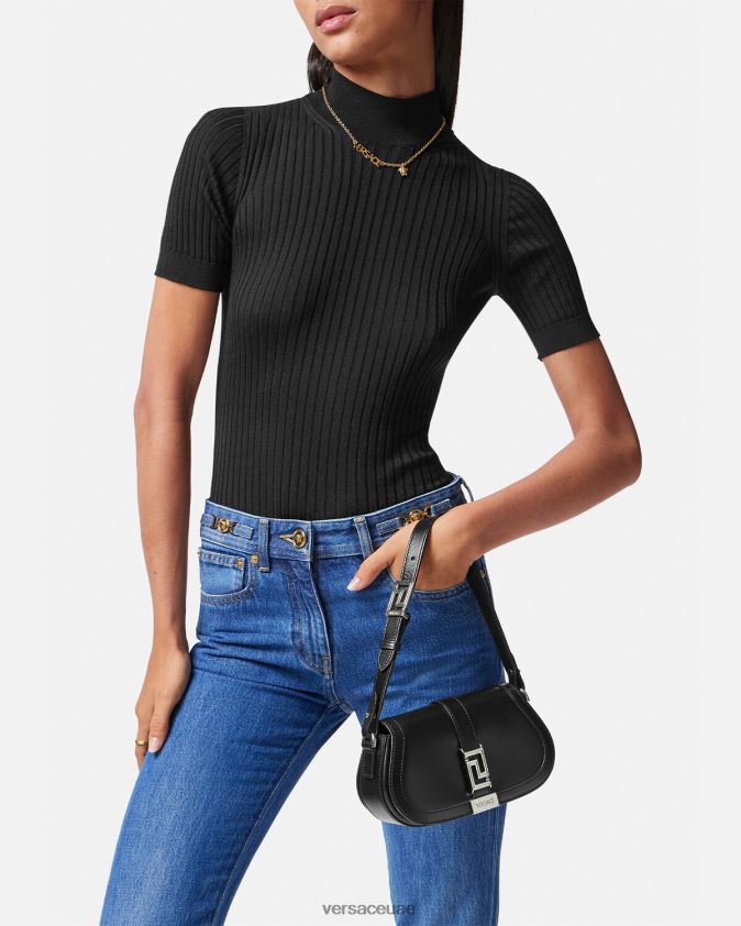 نحيف حقيبة كتف صغيرة من جريكا جوديس Versace أسود 0FVD2J247 أكياس