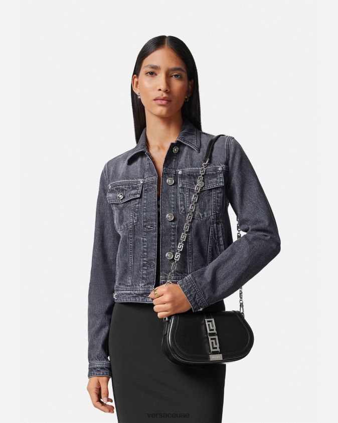 نحيف حقيبة كتف يونانية آلهة Versace أسود 0FVD2J248 أكياس