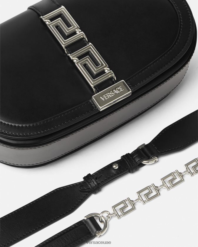 نحيف حقيبة كتف يونانية آلهة Versace أسود 0FVD2J248 أكياس
