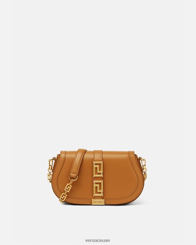 نحيف حقيبة كتف يونانية آلهة Versace الكراميل 0FVD2J249 أكياس