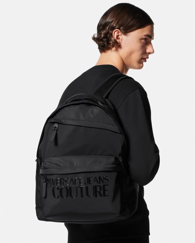 رجال حقيبة ظهر بشعار الماركة Versace أسود 0FVD2J2490 مُكَمِّلات