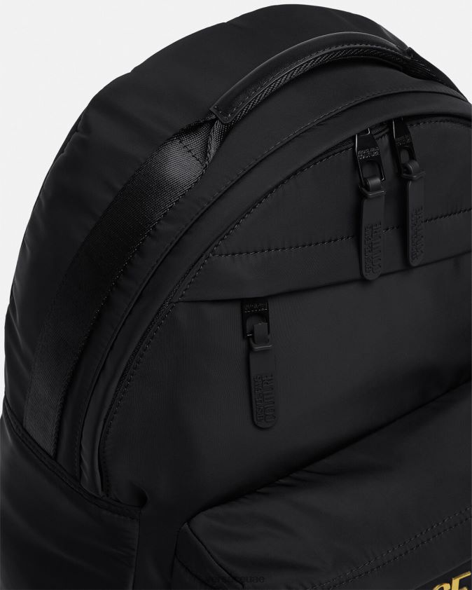 رجال حقيبة ظهر بشعار الماركة Versace الذهب الأسود 0FVD2J2492 مُكَمِّلات