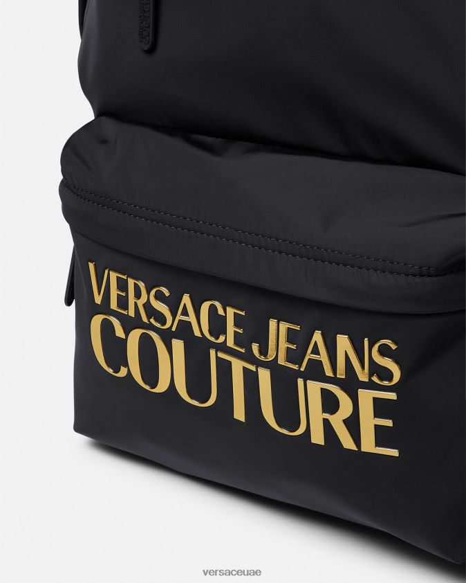 رجال حقيبة ظهر بشعار الماركة Versace الذهب الأسود 0FVD2J2492 مُكَمِّلات