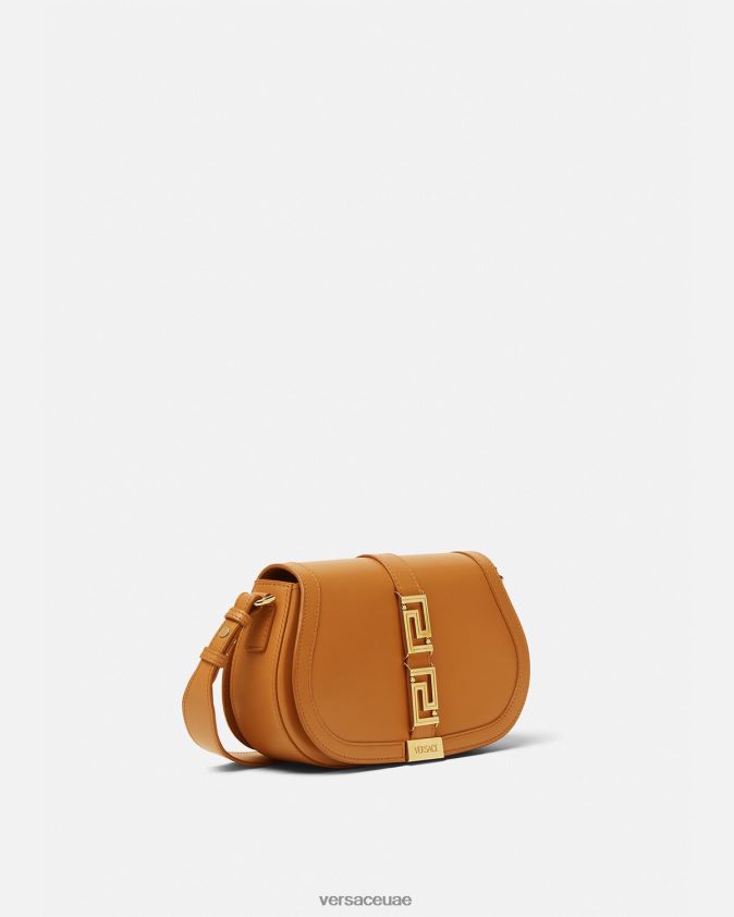 نحيف حقيبة كتف يونانية آلهة Versace الكراميل 0FVD2J249 أكياس