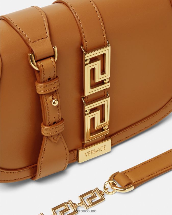 نحيف حقيبة كتف يونانية آلهة Versace الكراميل 0FVD2J249 أكياس