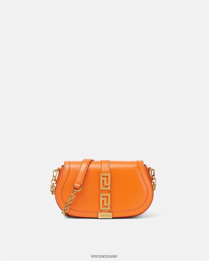 نحيف حقيبة كتف يونانية آلهة Versace البرتقالي 0FVD2J250 أكياس