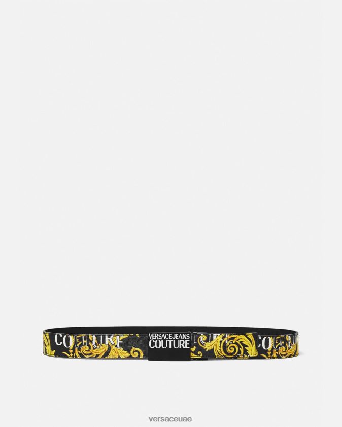 رجال حزام كوتور بشعار ذو وجهين Versace الذهب الأسود 0FVD2J2505 مُكَمِّلات