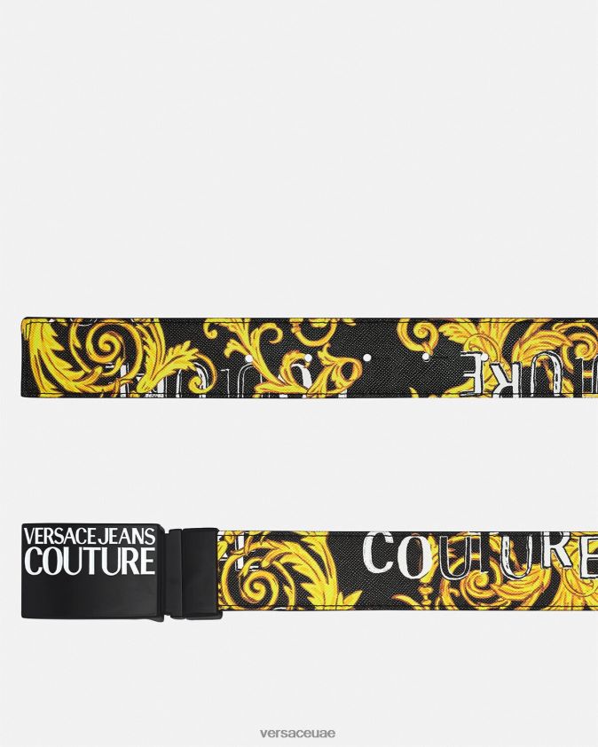 رجال حزام كوتور بشعار ذو وجهين Versace الذهب الأسود 0FVD2J2505 مُكَمِّلات