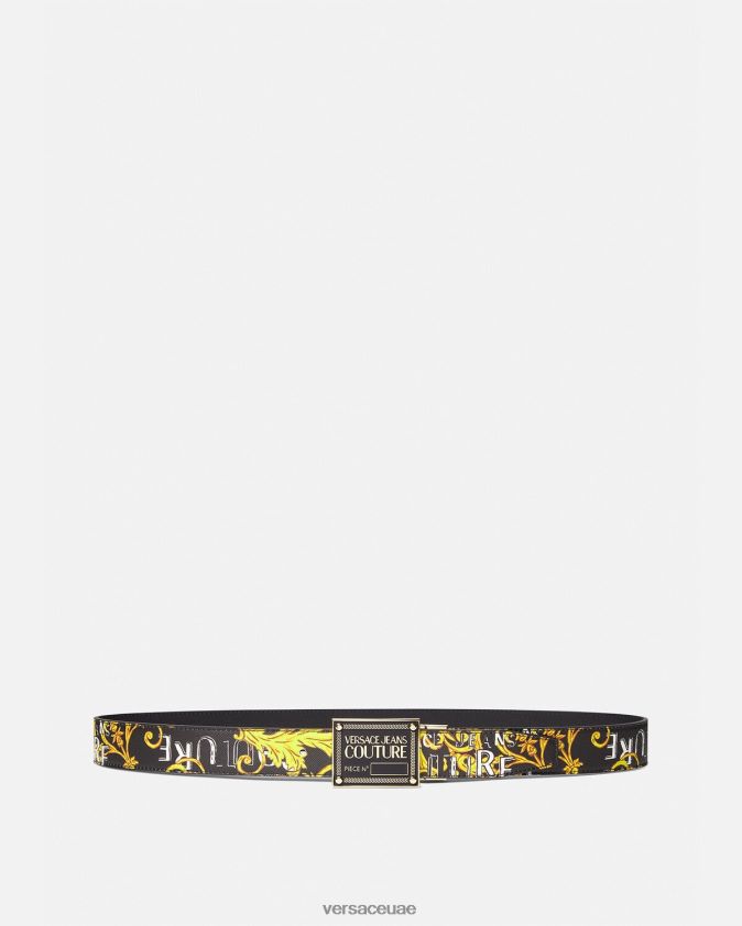 رجال حزام كوتور بشعار ذو وجهين Versace الذهب الأسود 0FVD2J2506 مُكَمِّلات