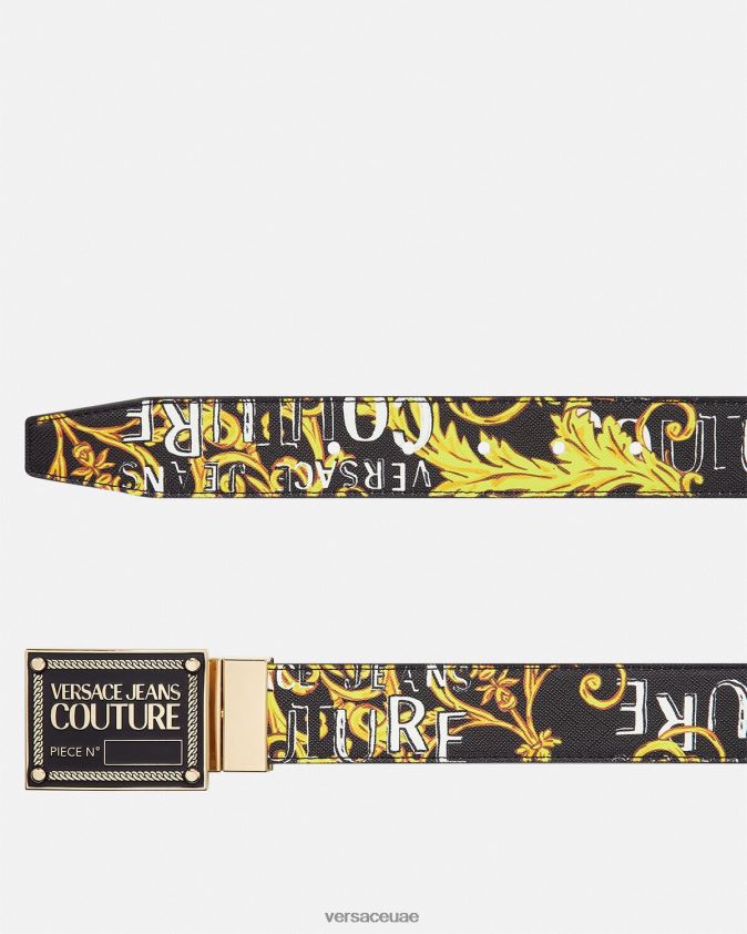رجال حزام كوتور بشعار ذو وجهين Versace الذهب الأسود 0FVD2J2506 مُكَمِّلات